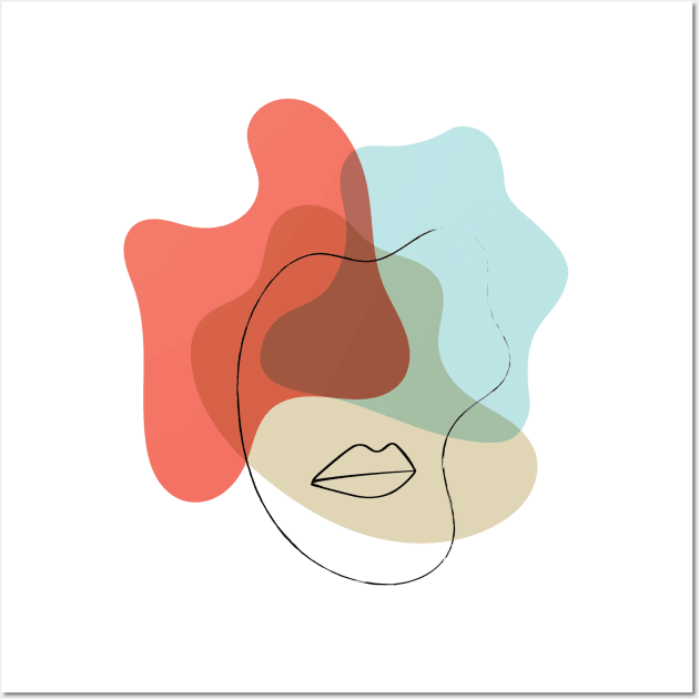 Woman Face Line Art Drawing Wall Art by Inogitna Designs